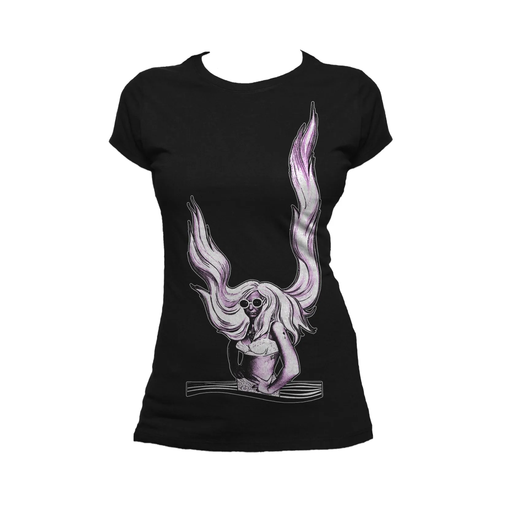 US Brand X Future Retro Rapunzel Official Women's T-shirt (Black)