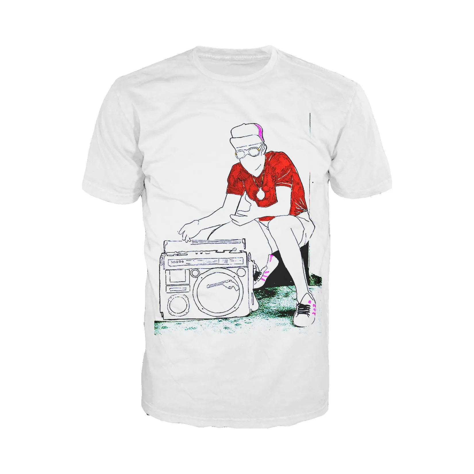 US Brand X Old's Kool Boom Box Official Men's T-Shirt (White)