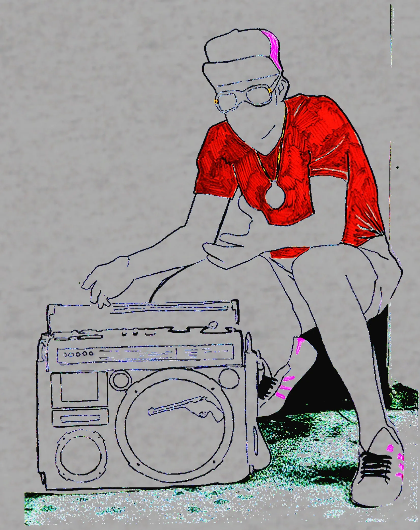 US Brand X Old's Kool Boom Box Official Women's T-Shirt (Heather Grey)