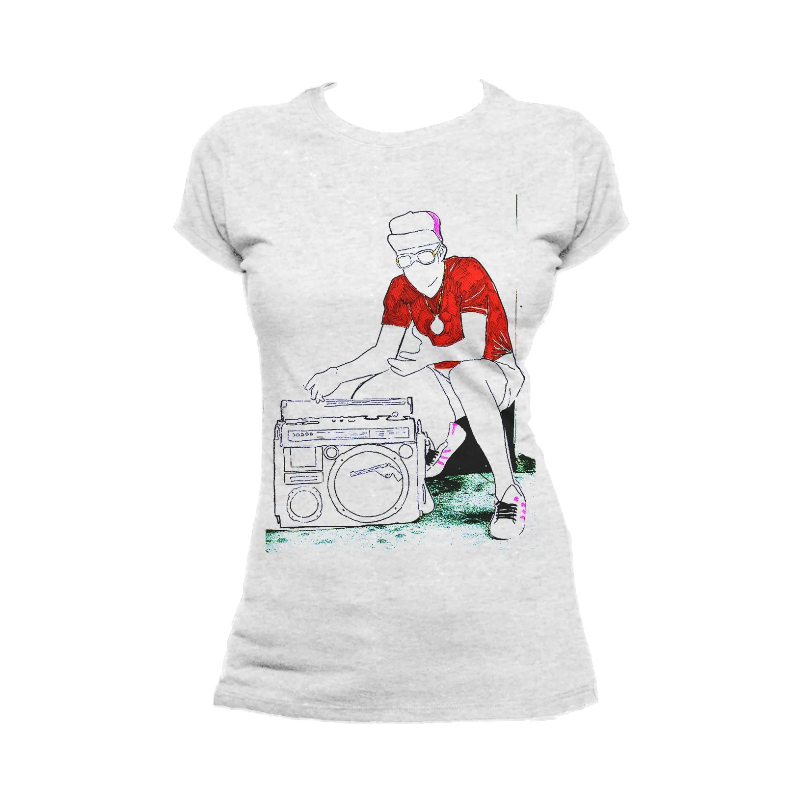 US Brand X Old's Kool Boom Box Official Women's T-Shirt (Heather Grey)