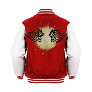 US Brand X Old's Kool Leopard Mirror Official Men's Varsity jacket (Red)