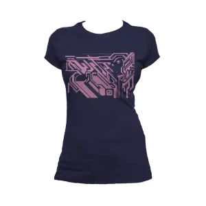 US Brand X Sci Funk Hi Tek Official Women's T-Shirt (Navy)