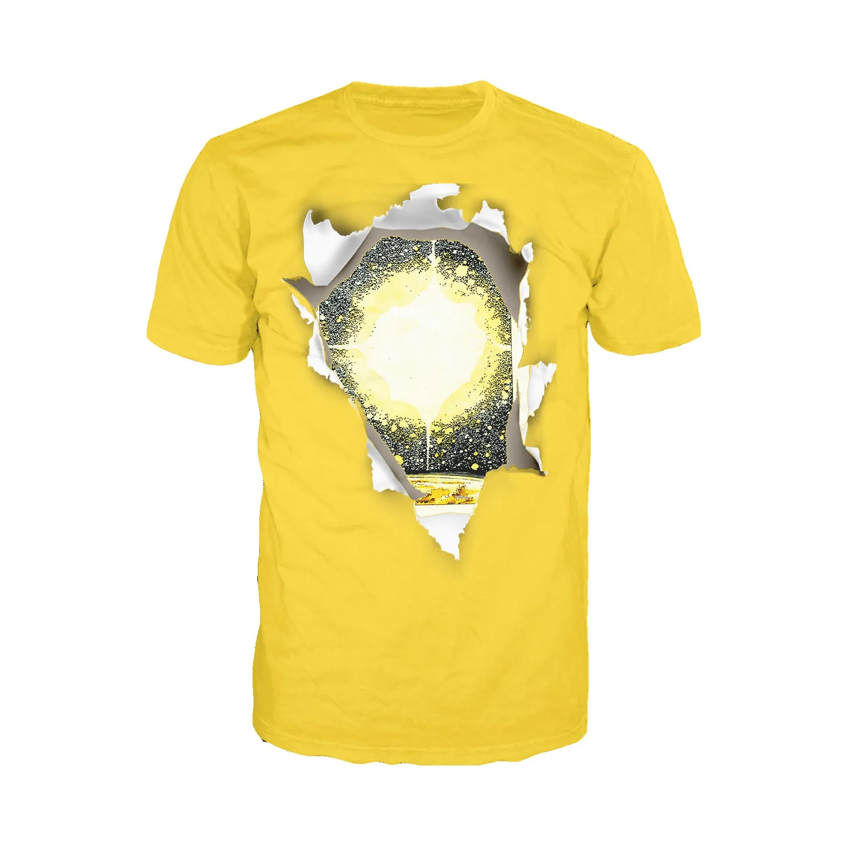 US Brand X Sci Funk Super Nova Ripped Official Men's T-Shirt (Yellow)