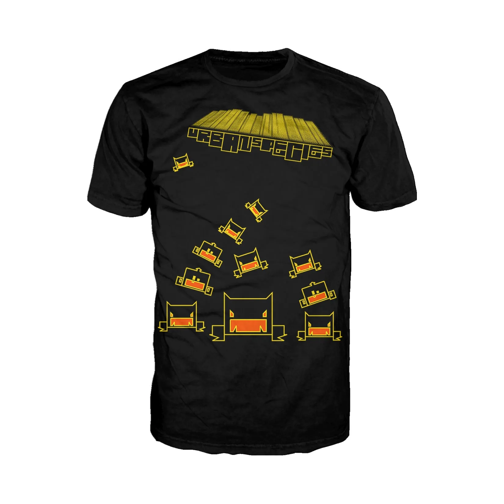 US Brand X Sci Funk Urban Invaders Official Men's T-Shirt (Black)