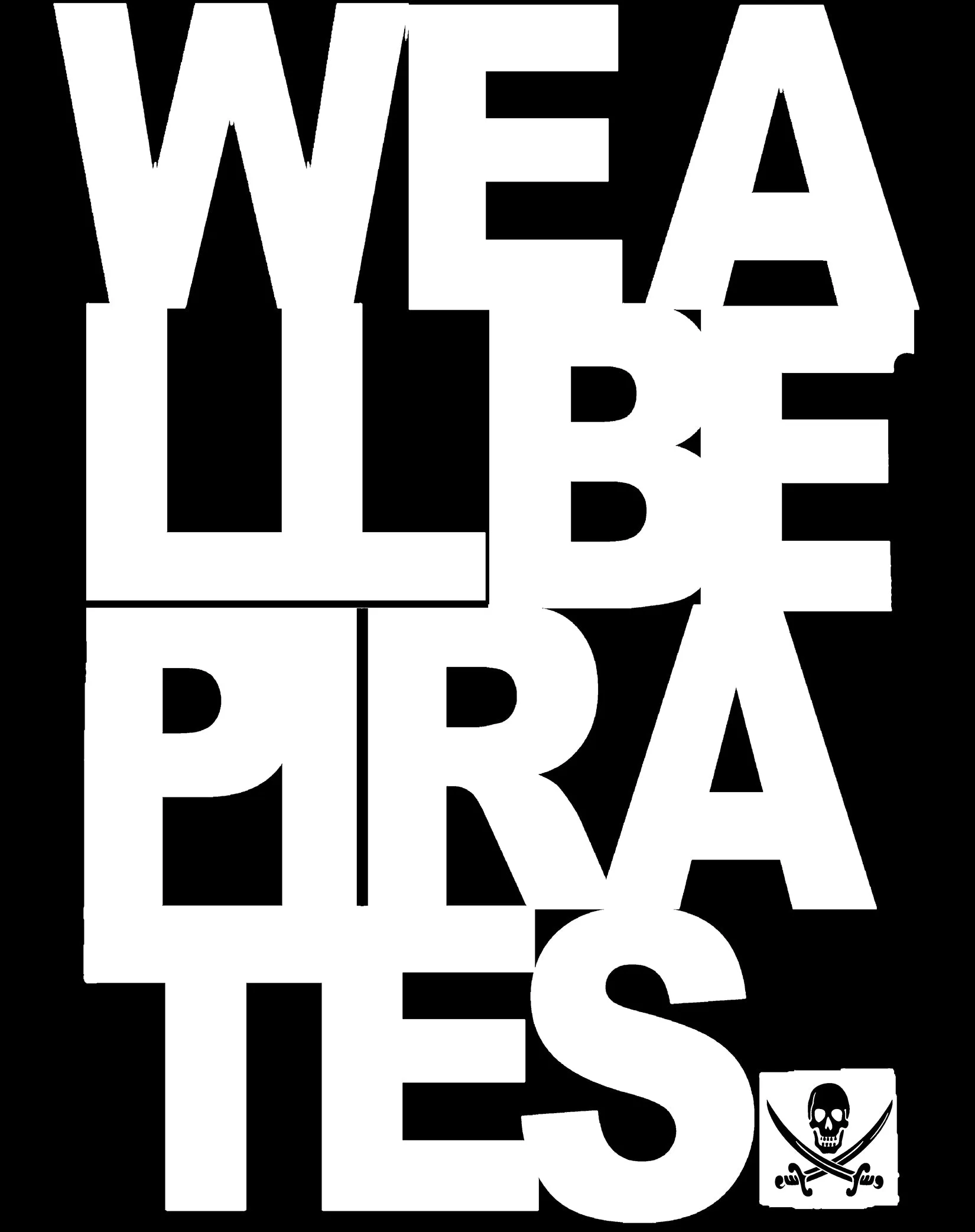 US Brand X Sci Funk We Be Pirates Official Women's T-Shirt (Black)