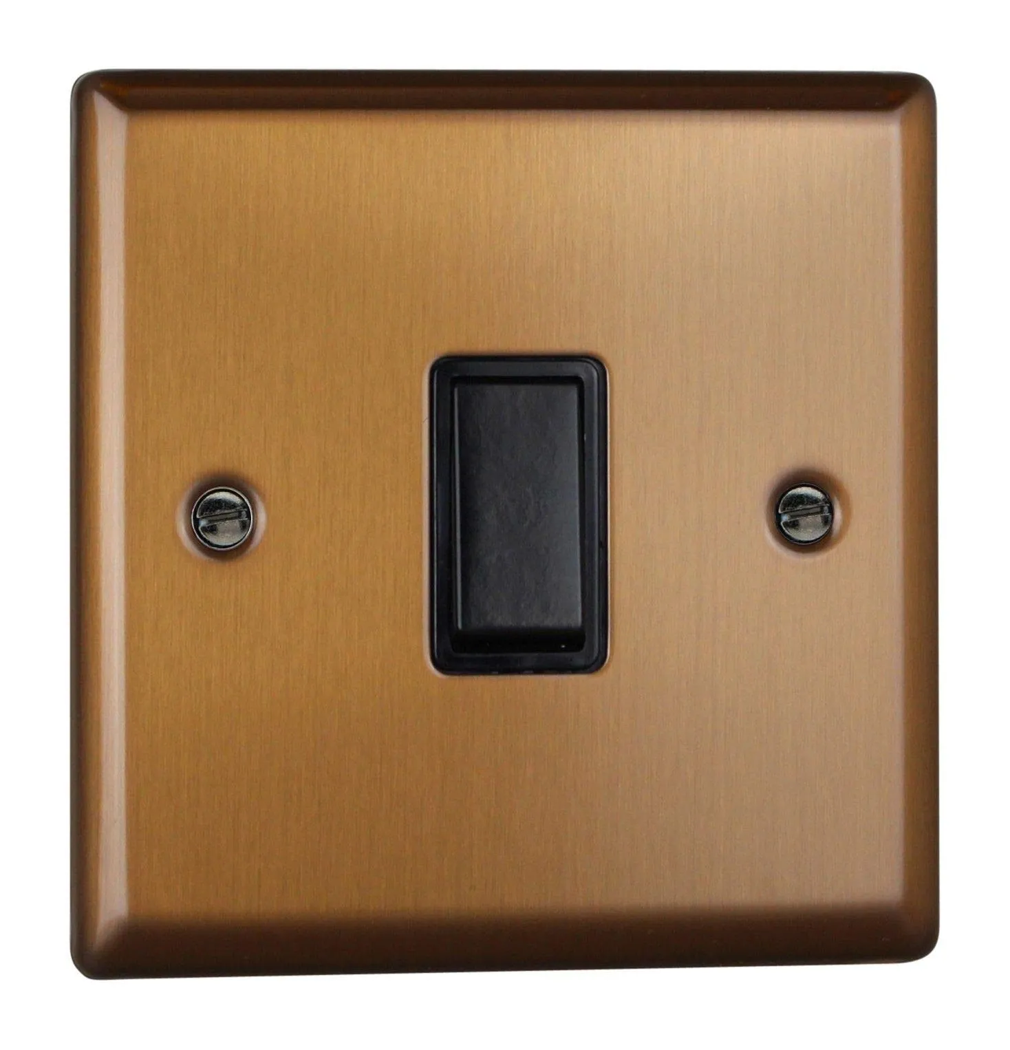 Varilight Urban Brushed Bronze 1-Gang 10 Amp Intermediate Switch Metal Rocker