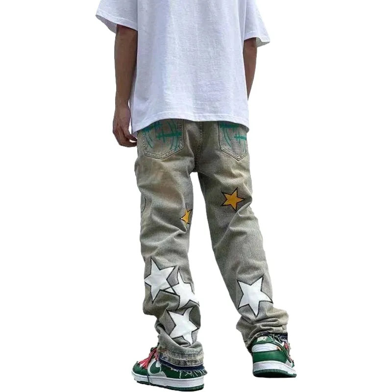 Vintage High Street Star Graphic Jeans