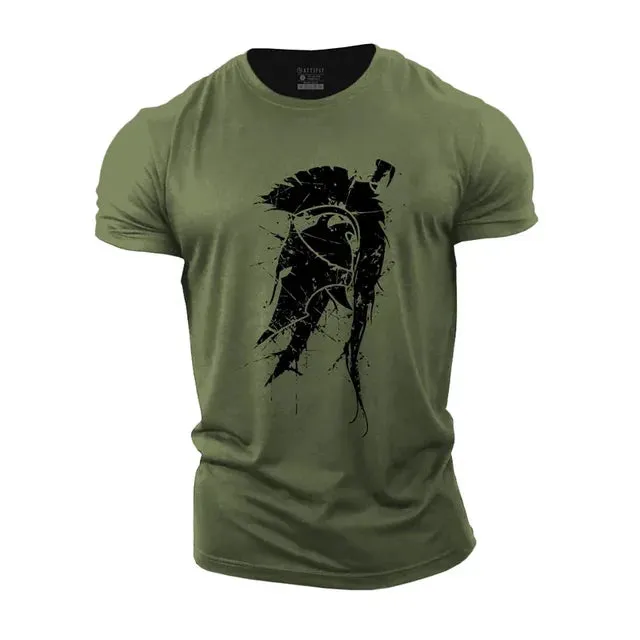 Vintage Spartan 3D Print T-Shirt Summer Oversized Streetwear Tee