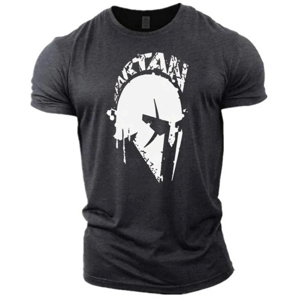 Vintage Spartan 3D Print T-Shirt Summer Oversized Streetwear Tee
