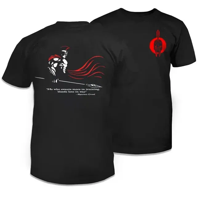 Vintage Spartan 3D Print T-Shirt Summer Oversized Streetwear Tee