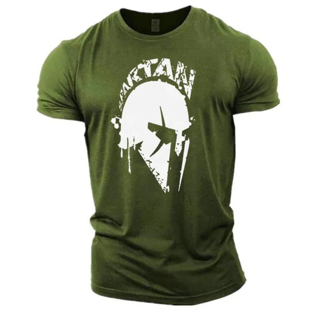 Vintage Spartan 3D Print T-Shirt Summer Oversized Streetwear Tee