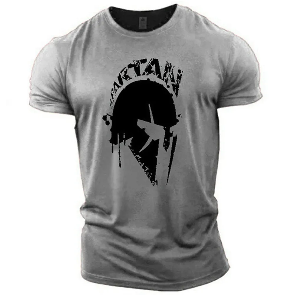 Vintage Spartan 3D Print T-Shirt Summer Oversized Streetwear Tee