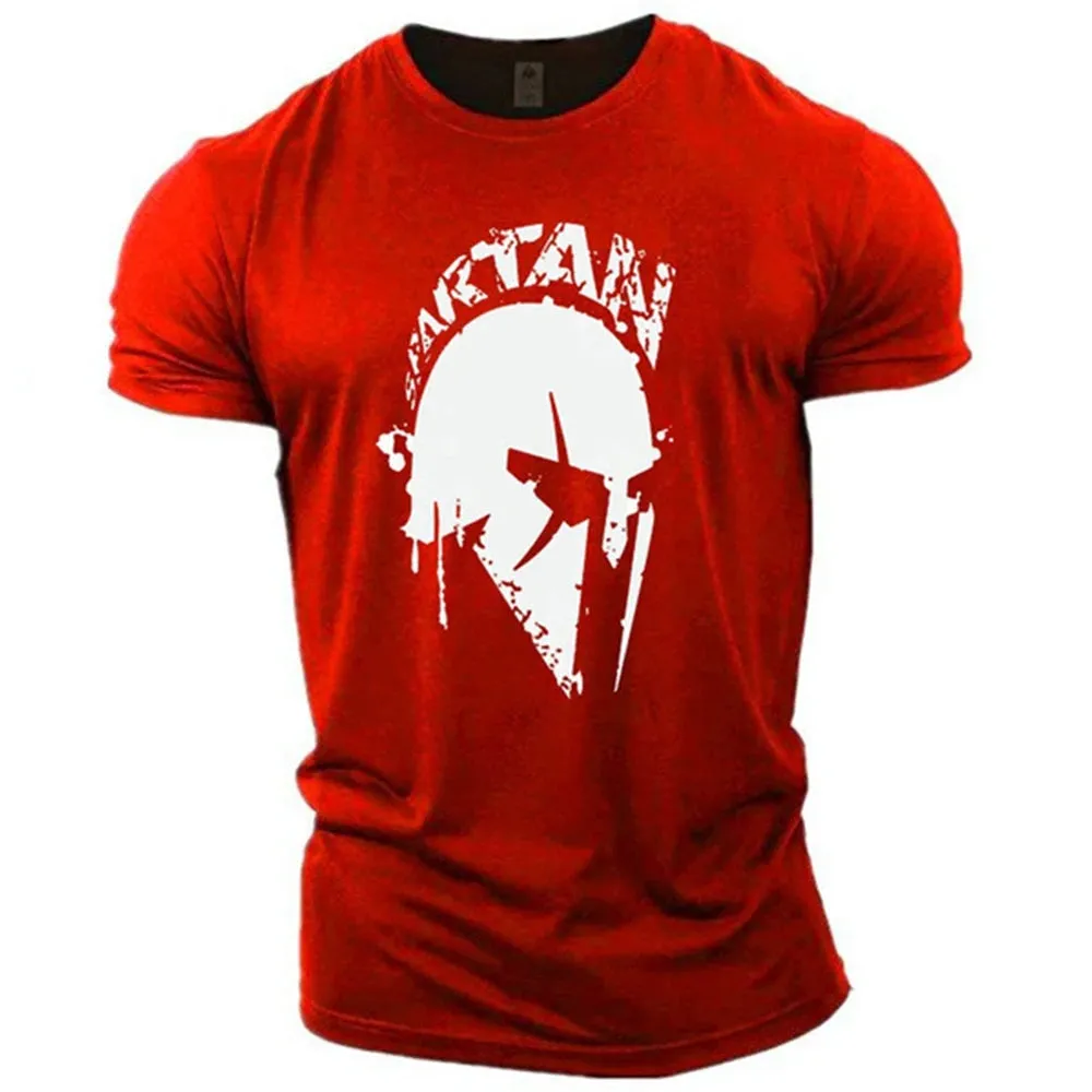 Vintage Spartan 3D Print T-Shirt Summer Oversized Streetwear Tee