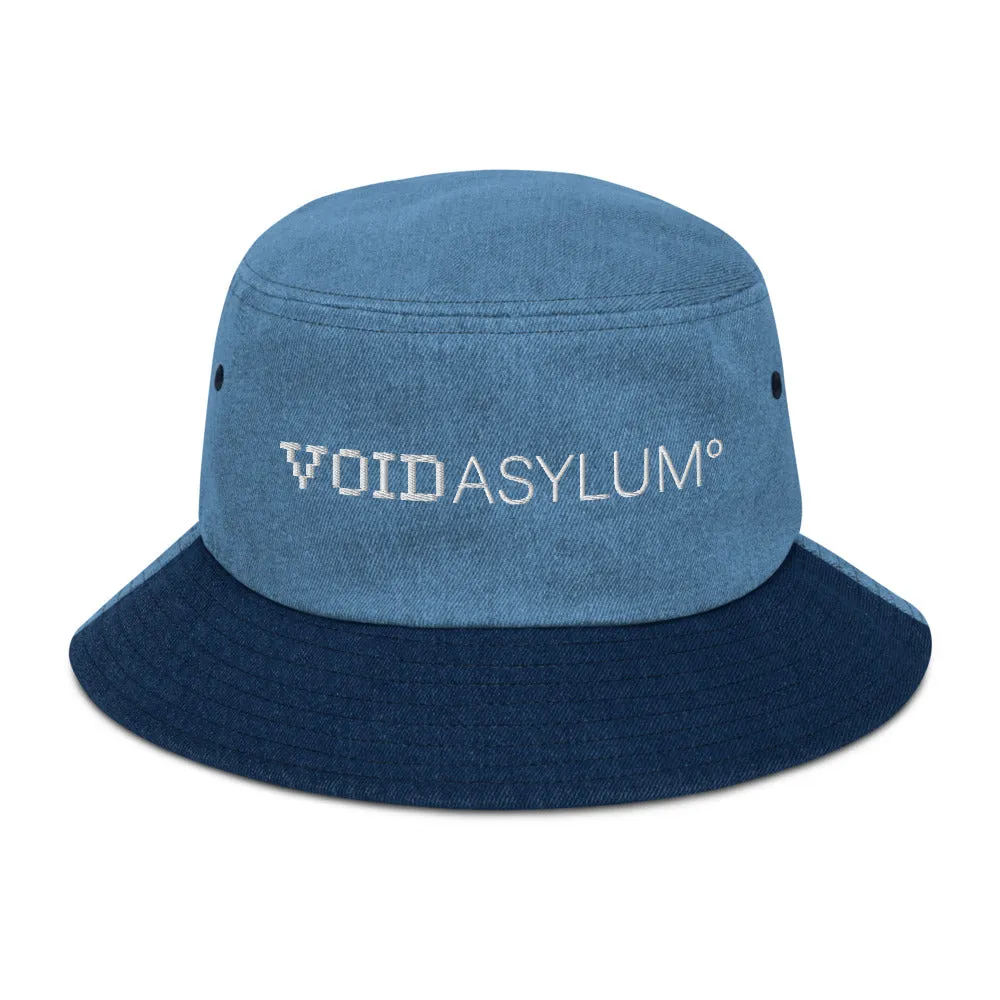 Void Asylum° Embroidered Denim bucket hat