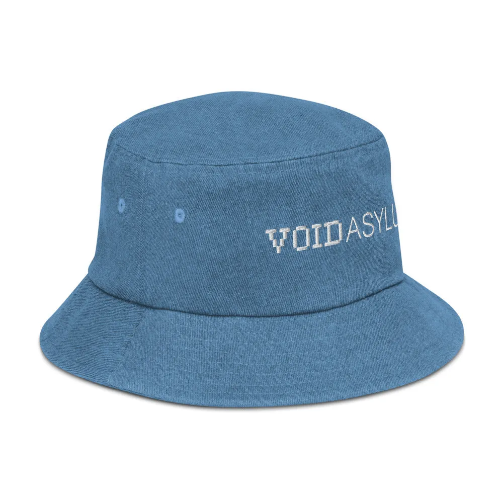 Void Asylum° Embroidered Denim bucket hat