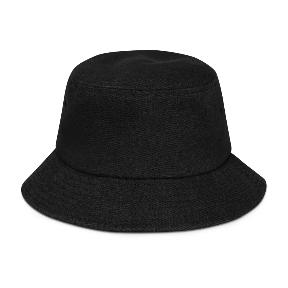 Void Asylum° Embroidered Denim bucket hat