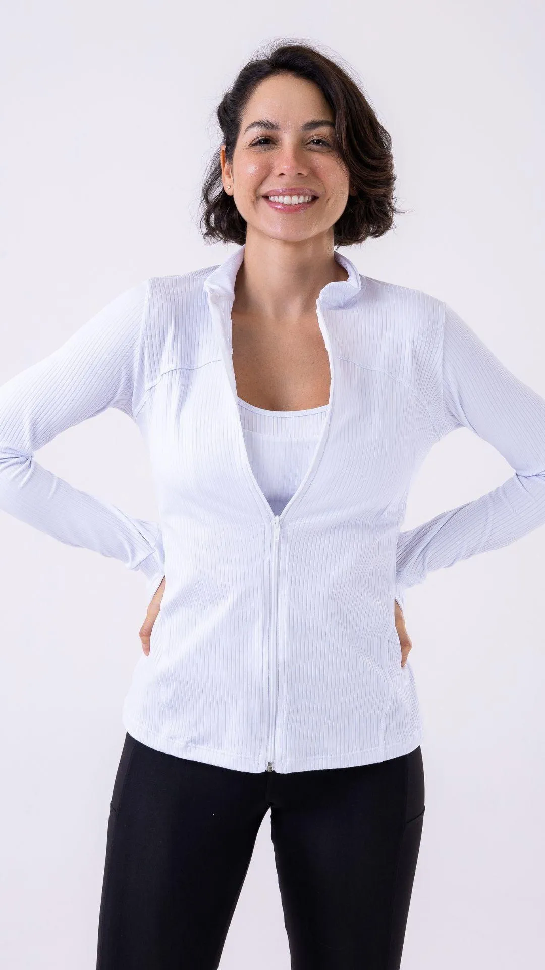 White Ribbed Muse Jacket