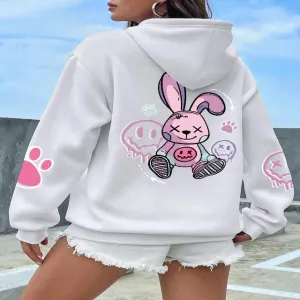Women's fashion hoodie in the hip-hop style