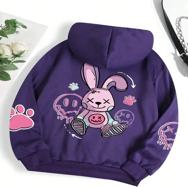 Women's fashion hoodie in the hip-hop style