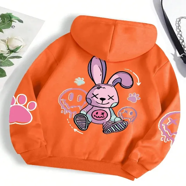 Women's fashion hoodie in the hip-hop style