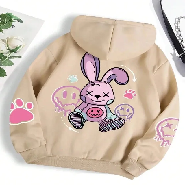 Women's fashion hoodie in the hip-hop style