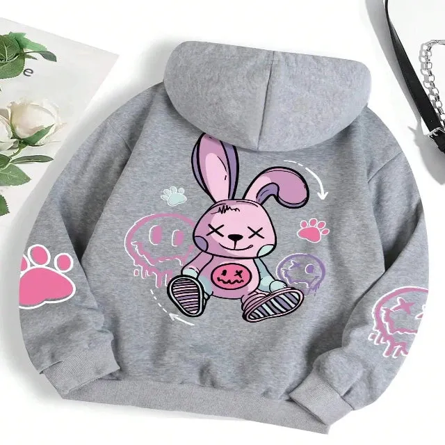 Women's fashion hoodie in the hip-hop style