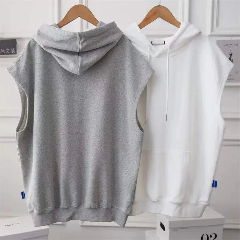 Women’s Sleeveless Hoodie Sweatshirt | Drawstring Pullover Vest with Pockets | Sporty Casual Hooded Top