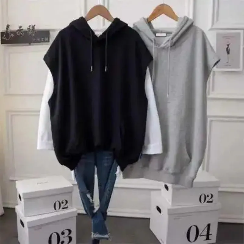 Women’s Sleeveless Hoodie Sweatshirt | Drawstring Pullover Vest with Pockets | Sporty Casual Hooded Top
