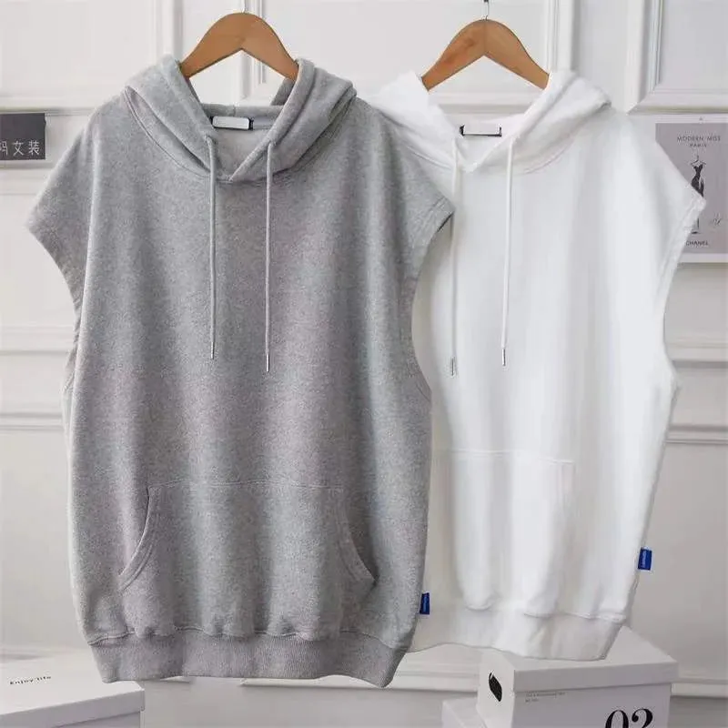 Women’s Sleeveless Hoodie Sweatshirt | Drawstring Pullover Vest with Pockets | Sporty Casual Hooded Top