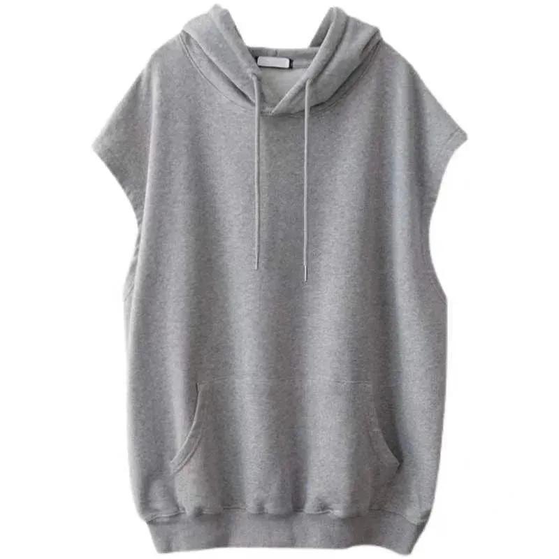 Women’s Sleeveless Hoodie Sweatshirt | Drawstring Pullover Vest with Pockets | Sporty Casual Hooded Top