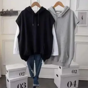 Women’s Sleeveless Hoodie Sweatshirt | Drawstring Pullover Vest with Pockets | Sporty Casual Hooded Top