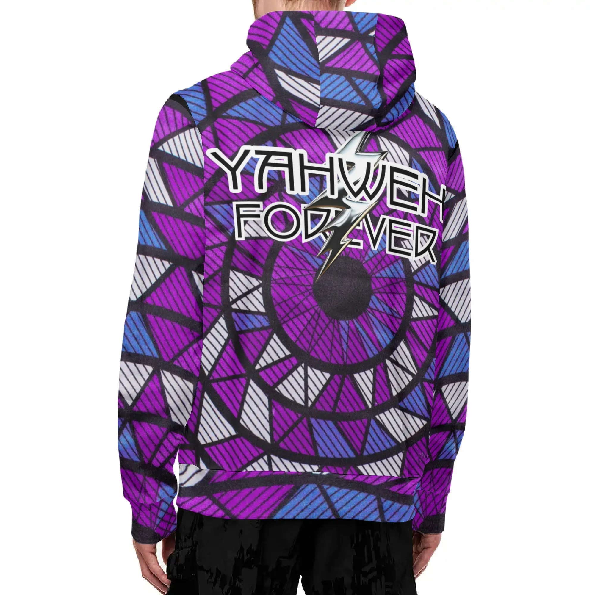 YAHWEH FOREVER- Adult Full Zip Turtleneck Hoodie Streetwear, Free Shipping