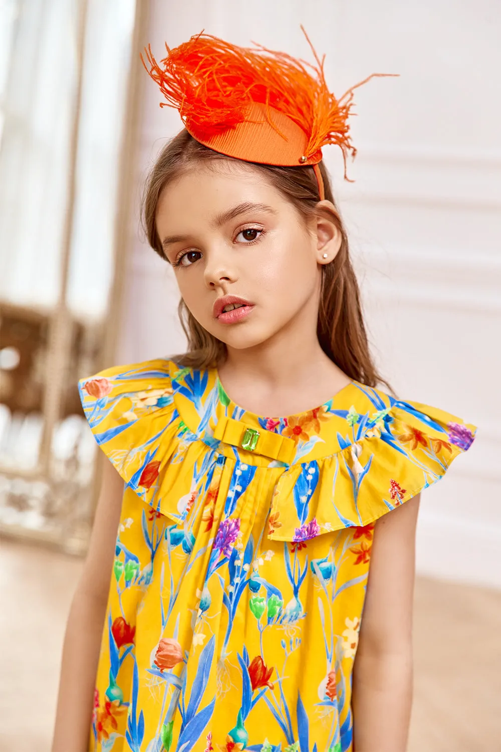 Yellow cotton Spring flowers Liberty print jumpsuit