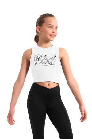 ZS55070G - Bloch Zia Bloch Print Twist Back Girls Tank Top