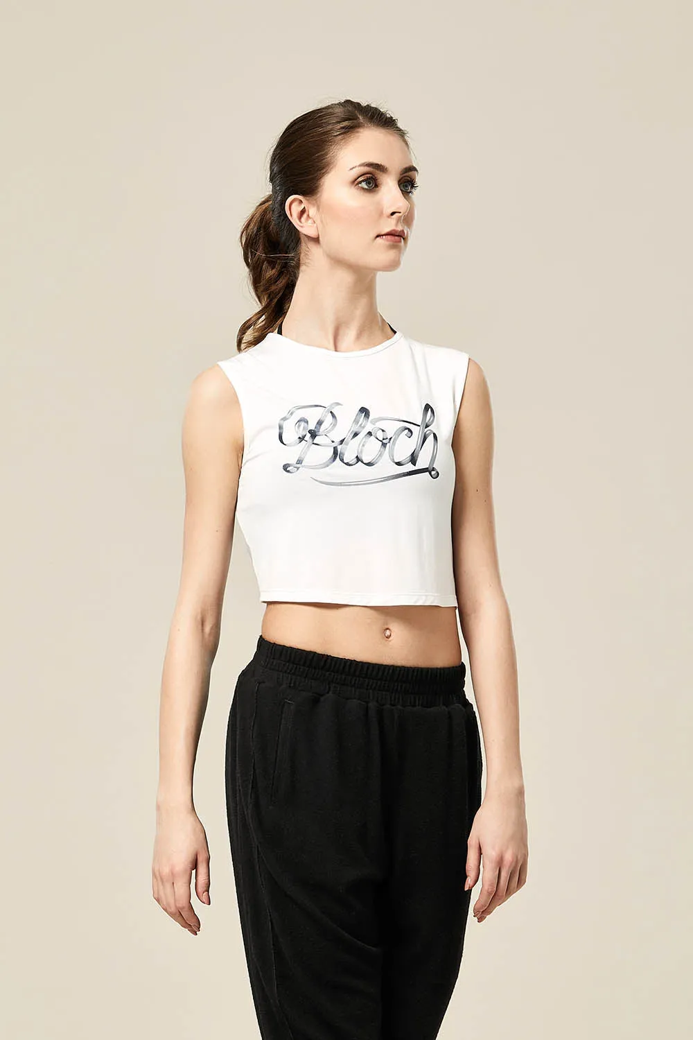 ZS55251 - Bloch Jayde Bloch Print Twist Back Womens Tank Top